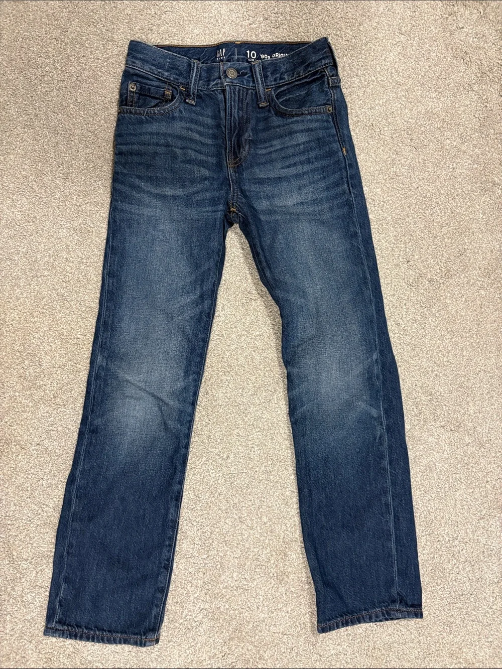 Boys’ 90s Original Straight Jeans - Light Blue & Dark Blue